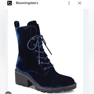 Kendall + Kylie velvet combat laceup boots size 6